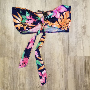 GIBIU Tropical Print Bandeau Top